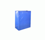 Blue Paper Bag With Embossed Lines-M